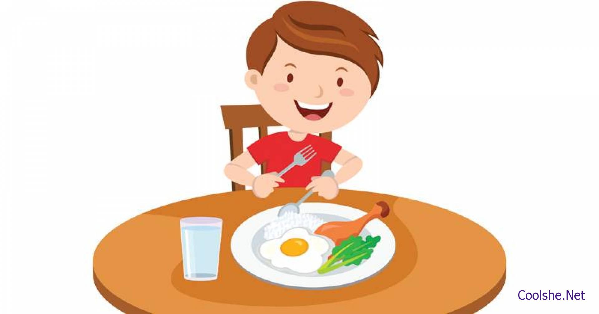 طفل يأكل طفل يتناول الطعام كرتون juhyiop