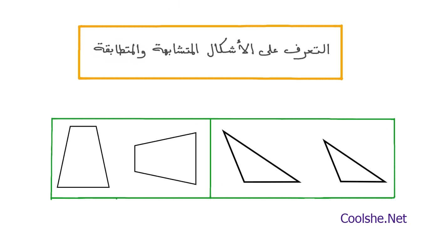 تسمى المضلعات التي لها نفس الشكل والقياس المضلعات المتشابهة
